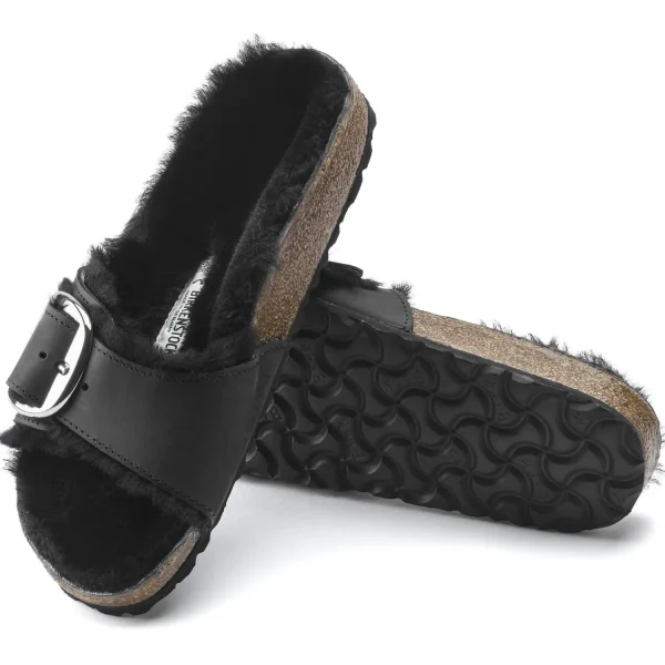 Birkenstock Madrid Big Buckle Shearling<Women One-Strap Sandals