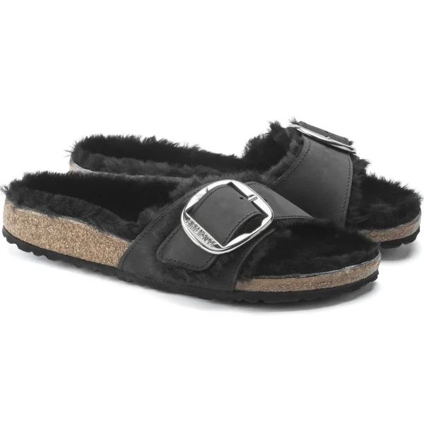 Birkenstock Madrid Big Buckle Shearling<Women One-Strap Sandals